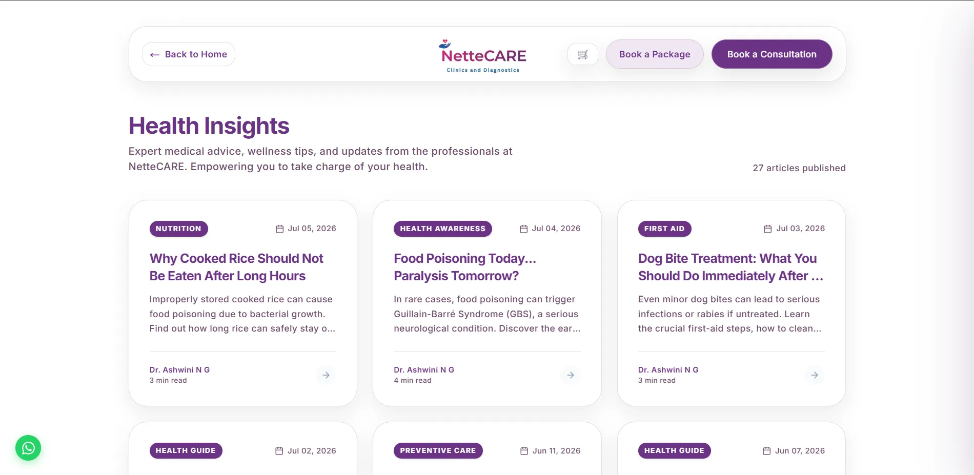 Health Insights Blog & Content Management System